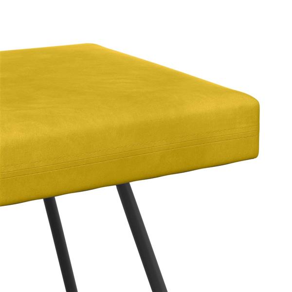 Grote foto vidaxl bank geel 80 x 40 x 45 cm fluweel huis en inrichting overige huis en inrichting