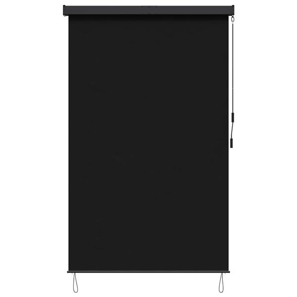 Grote foto vidaxl rolgordijn zwart 160 x 250 cm stof en aluminium huis en inrichting gordijnen en lamellen