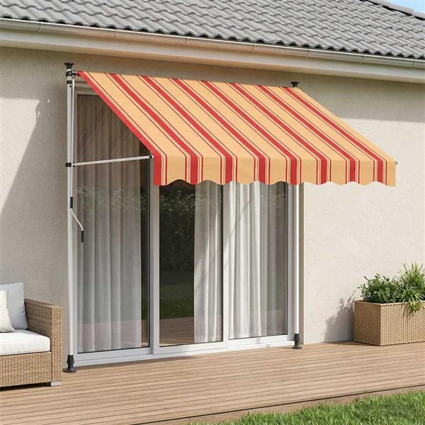 Grote foto vidaxl handmatig uitschuifbare luifel multikleur 400 x 115 x 300 cm tuin en terras overige tuin en terras