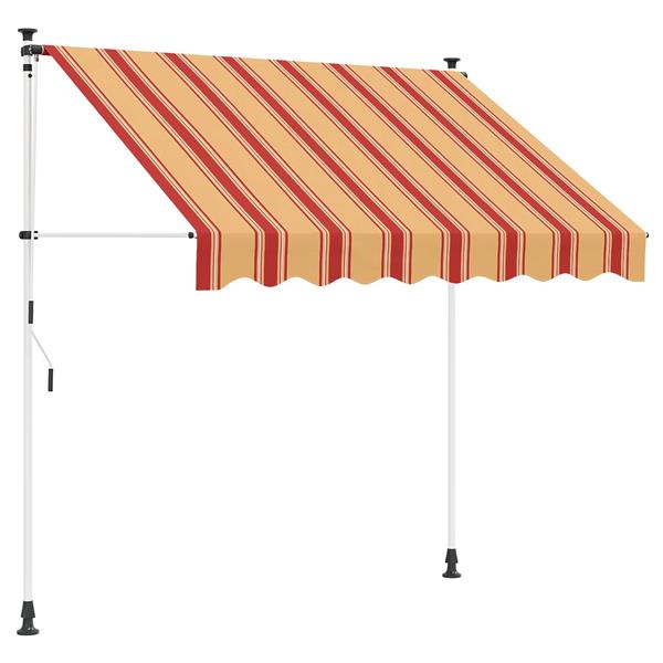 Grote foto vidaxl handmatig uitschuifbare luifel multikleur 400 x 115 x 300 cm tuin en terras overige tuin en terras