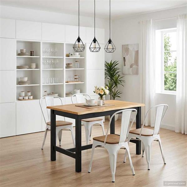 Grote foto vidaxl hoge bartafel ekai zwart 112 x 70 x 91 cm massief grenenhout huis en inrichting eettafels