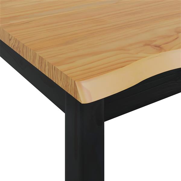 Grote foto vidaxl hoge bartafel ekai zwart 112 x 70 x 91 cm massief grenenhout huis en inrichting eettafels