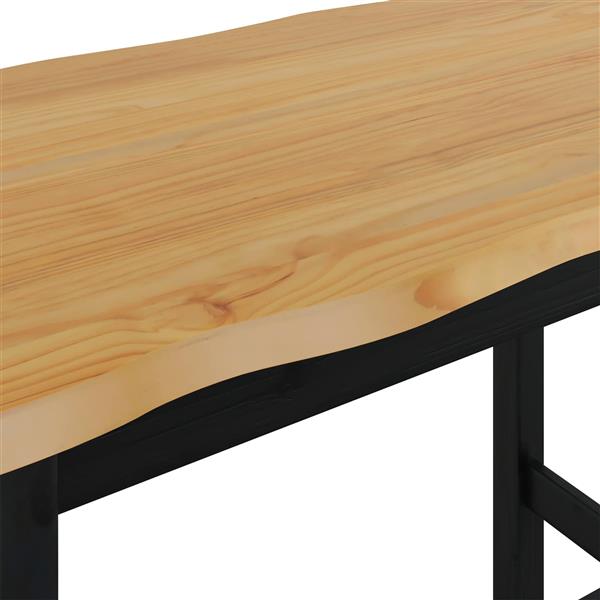 Grote foto vidaxl hoge bartafel ekai zwart 112 x 70 x 91 cm massief grenenhout huis en inrichting eettafels