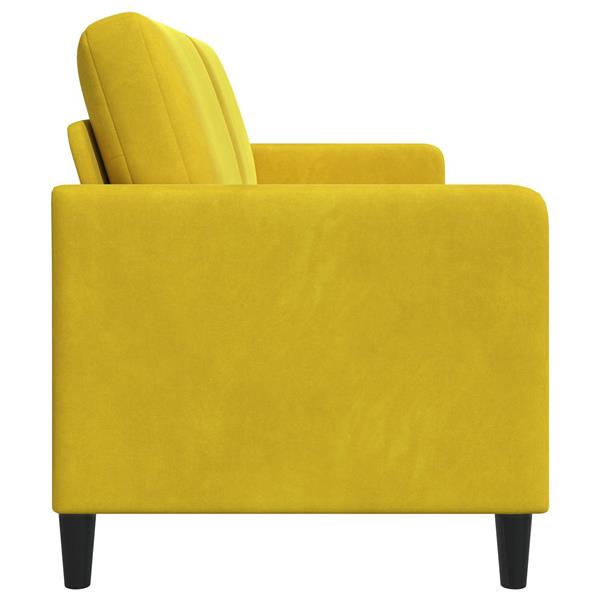 Grote foto vidaxl bank met opslag geel 192 x 78 x 87 cm polyester huis en inrichting bankstellen