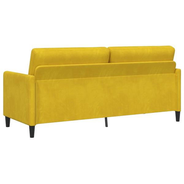 Grote foto vidaxl bank met opslag geel 192 x 78 x 87 cm polyester huis en inrichting bankstellen