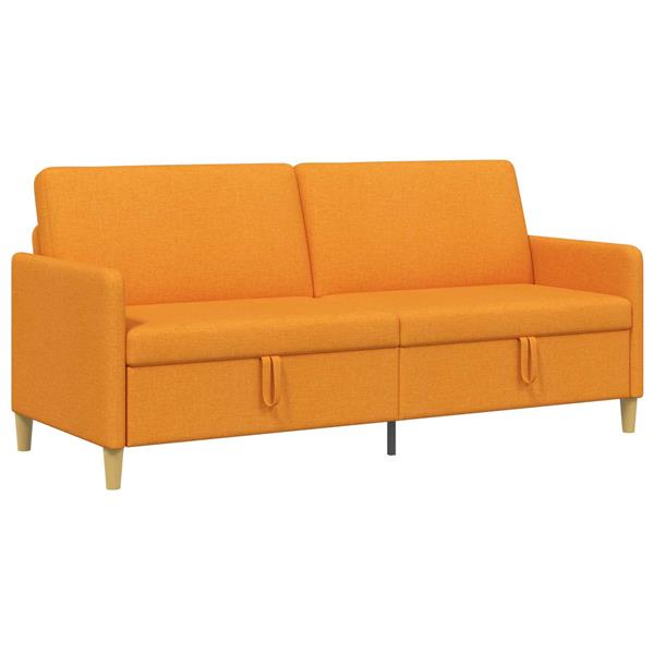 Grote foto vidaxl bank met opslag donkergeel 192 x 78 x 87 cm polyester huis en inrichting bankstellen