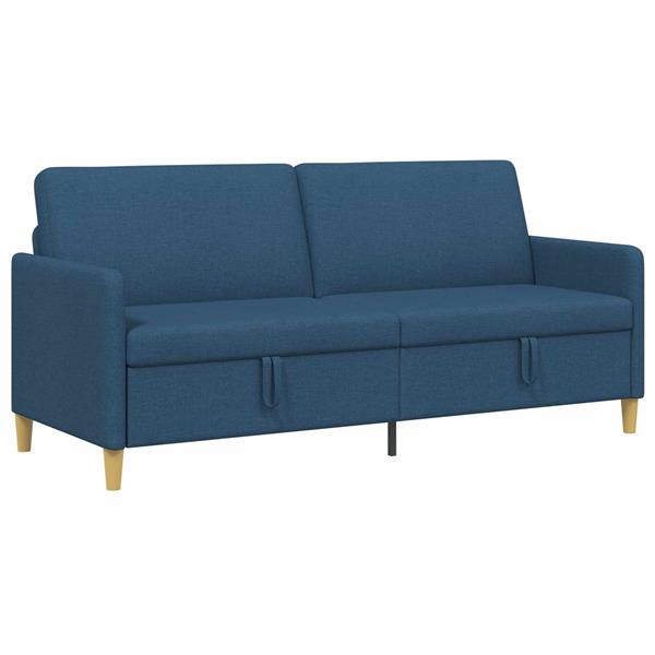Grote foto vidaxl bank met opslag blauw 192 x 78 x 87 cm polyester huis en inrichting bankstellen