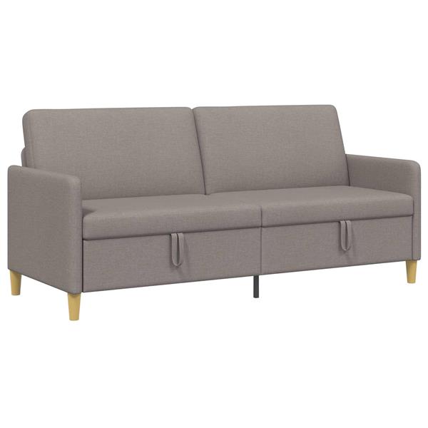 Grote foto vidaxl bank met opslag taupe 192 x 78 x 87 cm polyester huis en inrichting bankstellen