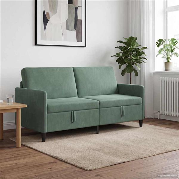 Grote foto vidaxl bank met opslag zeegroen 172 x 78 x 87 cm polyester huis en inrichting bankstellen