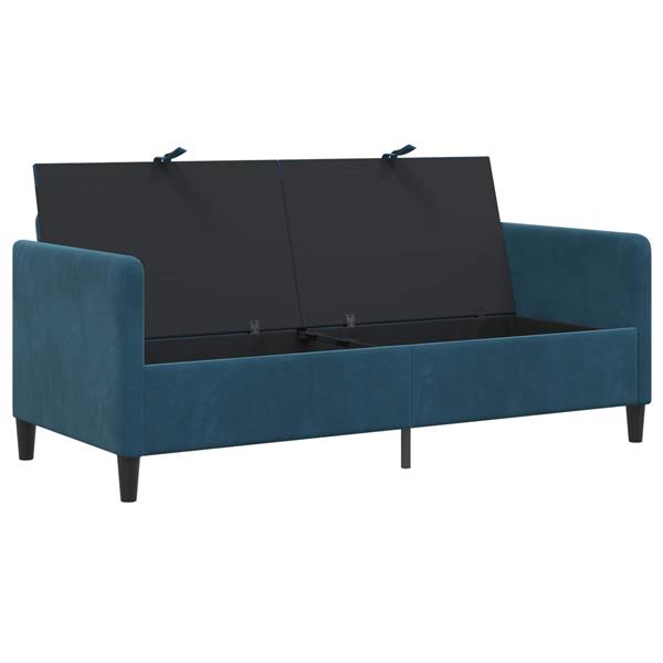 Grote foto vidaxl bank met opslag blauw 172 x 78 x 87 cm polyester huis en inrichting bankstellen