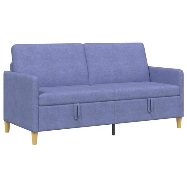 Grote foto vidaxl bank met opslag jeans blauw 172 x 78 x 87 cm polyester huis en inrichting bankstellen