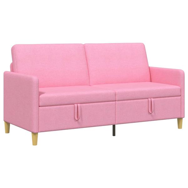 Grote foto vidaxl bank met opslag roze 172 x 78 x 87 cm polyester huis en inrichting bankstellen