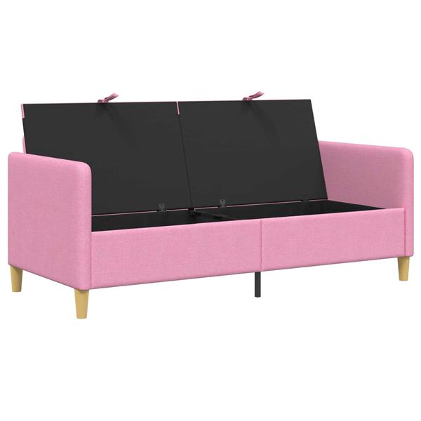 Grote foto vidaxl bank met opslag roze 172 x 78 x 87 cm polyester huis en inrichting bankstellen