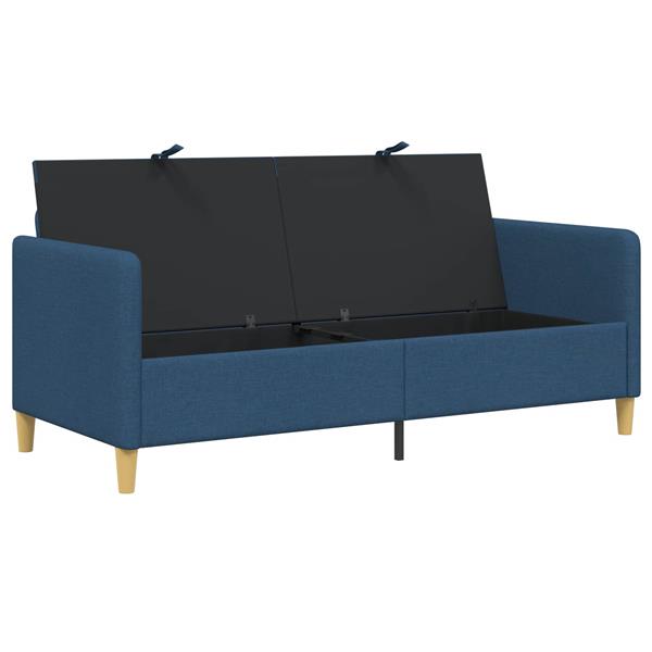 Grote foto vidaxl bank met opslag blauw 172 x 78 x 87 cm polyester huis en inrichting bankstellen