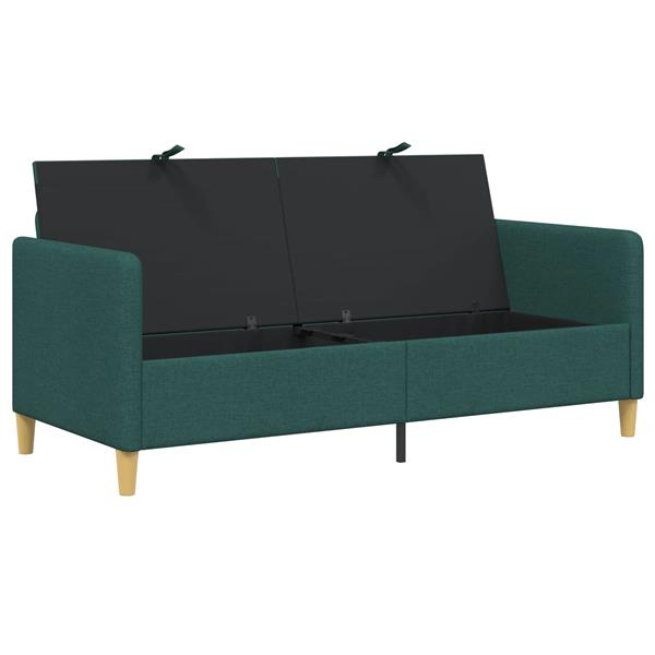 Grote foto vidaxl bank met opslag donkergroen 172 x 78 x 87 cm polyester huis en inrichting bankstellen