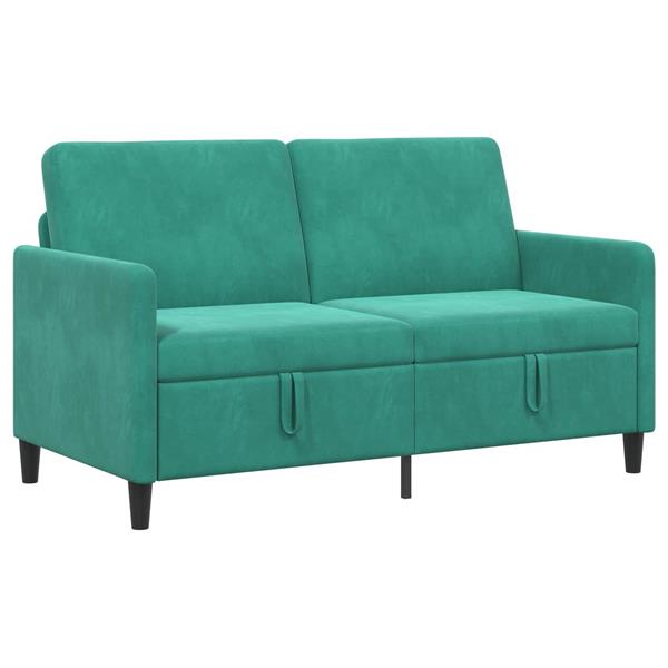 Grote foto vidaxl bank met opslag turquoise 152 x 78 x 87 cm polyester huis en inrichting bankstellen