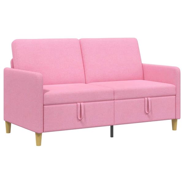 Grote foto vidaxl bank met opslag roze 152 x 78 x 87 cm polyester huis en inrichting bankstellen