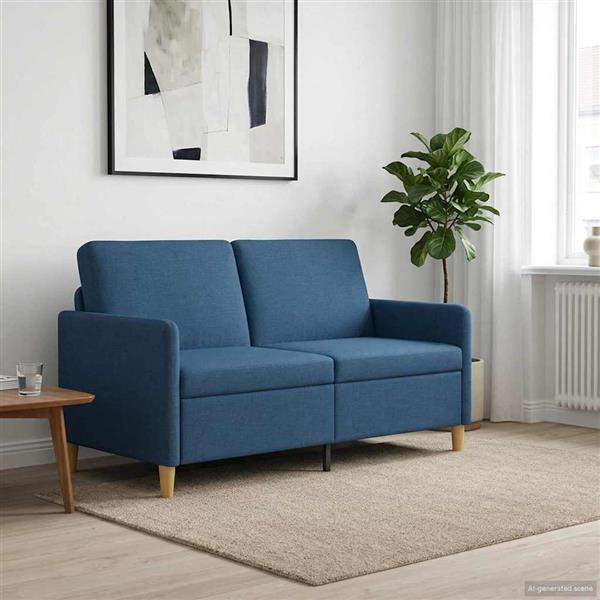 Grote foto vidaxl bank met opslag blauw 152 x 78 x 87 cm polyester huis en inrichting bankstellen