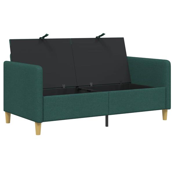 Grote foto vidaxl bank met opslag donkergroen 152 x 78 x 87 cm polyester huis en inrichting bankstellen