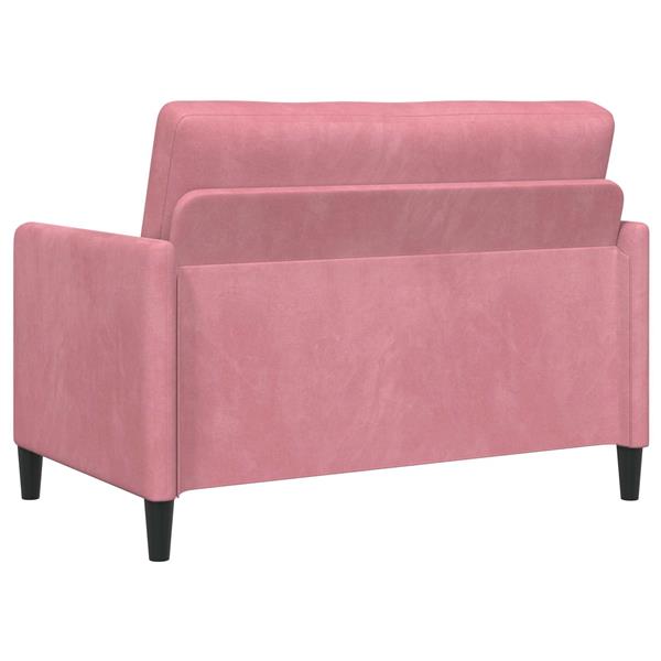 Grote foto vidaxl bank met opslag roze 122 x 78 x 87 cm polyester huis en inrichting bankstellen