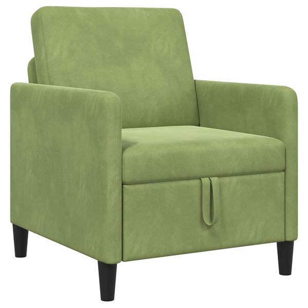 Grote foto vidaxl bank met opslag lichtgroen 72 x 78 x 87 cm polyester huis en inrichting bankstellen
