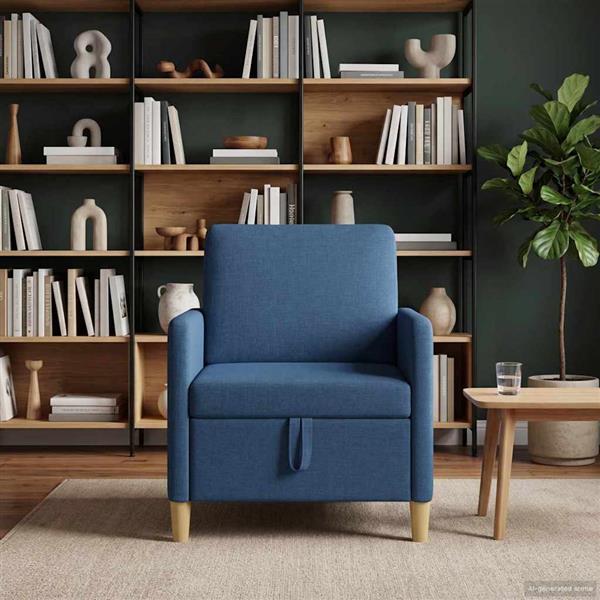 Grote foto vidaxl bank met opslag blauw 72 x 78 x 87 cm polyester huis en inrichting bankstellen