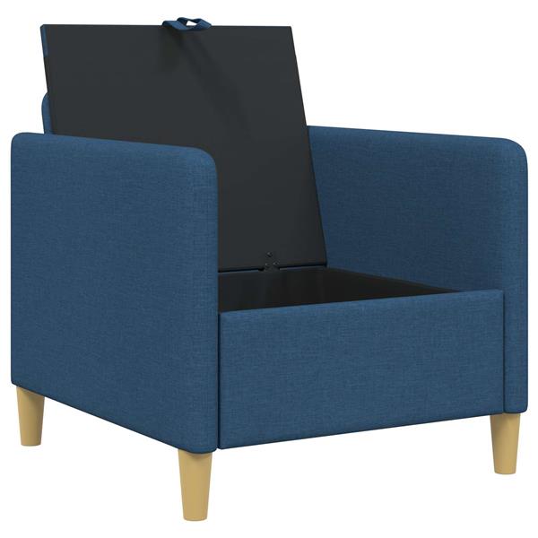 Grote foto vidaxl bank met opslag blauw 72 x 78 x 87 cm polyester huis en inrichting bankstellen