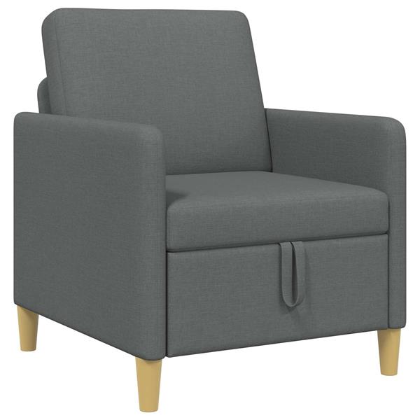 Grote foto vidaxl bank met opslag donkergrijs 72 x 78 x 87 cm polyester huis en inrichting bankstellen