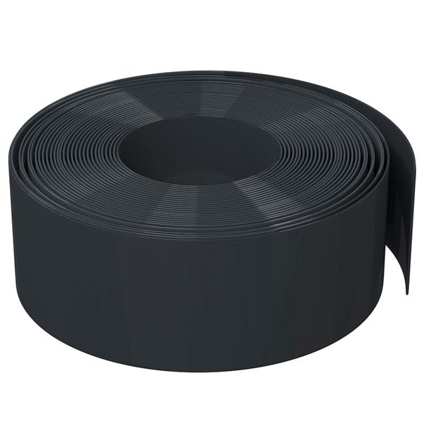 Grote foto vidaxl gazonrand 25 m 20 cm pe zwart tuin en terras tuindecoratie