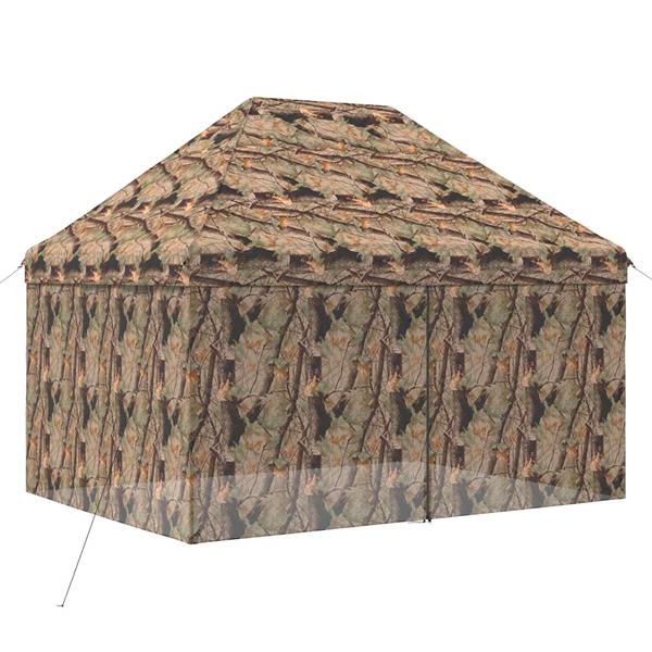 Grote foto vidaxl pop up gazebo met 4 zijwanden 3 x 4 5 m bos camouflage tuin en terras overige tuin en terras