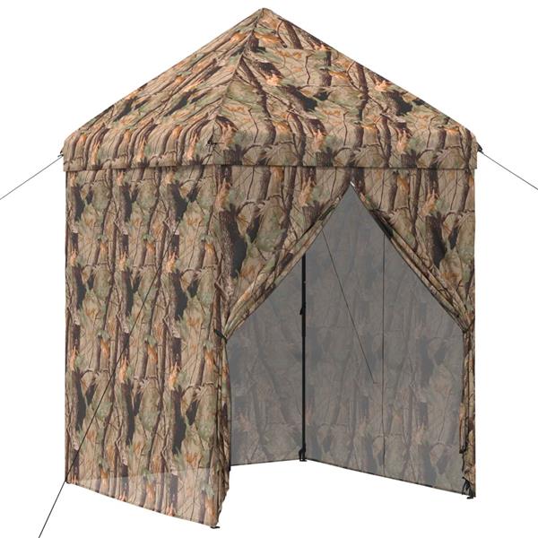 Grote foto vidaxl pop up gazebo met 4 zijwanden 2 x 2 m bos camouflage tuin en terras overige tuin en terras
