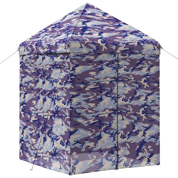 Grote foto vidaxl pop up gazebo met 4 zijwanden 2 9 x 2 9 m blauw camouflage tuin en terras overige tuin en terras