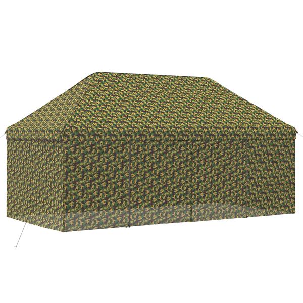 Grote foto vidaxl tent met 4 zijwanden 2 9 x 5 8 m leger camouflage tuin en terras overige tuin en terras