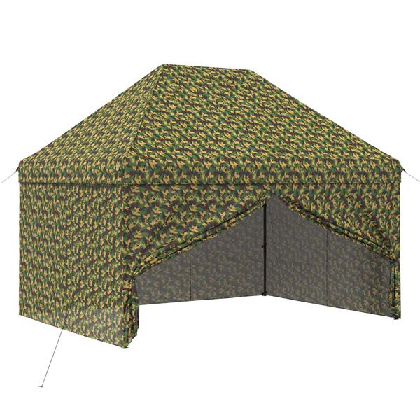 Grote foto vidaxl tent met 4 zijwanden 2 9 x 4 3 m leger camouflage tuin en terras overige tuin en terras