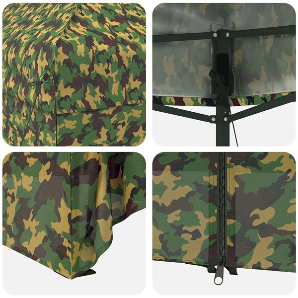 Grote foto vidaxl tent met 4 zijwanden 2 9 x 2 9 m leger camouflage tuin en terras overige tuin en terras