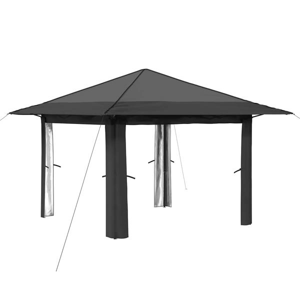 Grote foto vidaxl gazebo zonder zijwand lichtgrijs en antracietkleurig tuin en terras overige tuin en terras