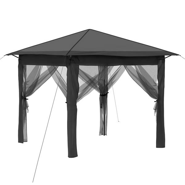 Grote foto vidaxl gazebo met 4 zijwanden 2 6 x 2 6 m tuin en terras overige tuin en terras
