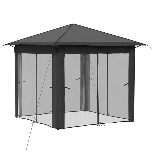 Grote foto vidaxl gazebo met 4 zijwanden 2 6 x 2 6 m tuin en terras overige tuin en terras
