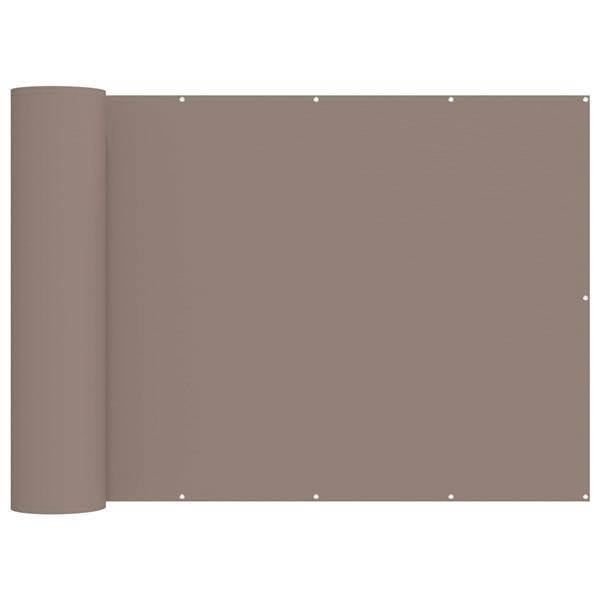 Grote foto vidaxl balkonscherm 1 8 x 25 m stof met pu coating taupe tuin en terras overige tuin en terras
