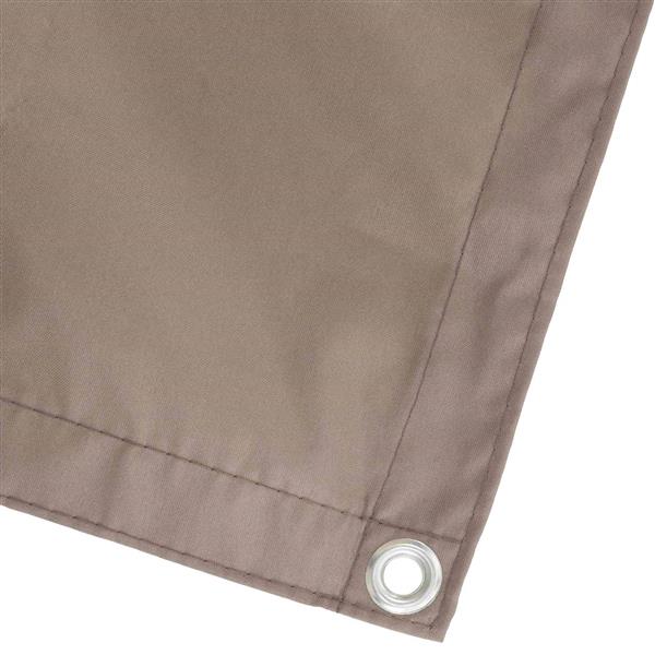 Grote foto vidaxl balkonscherm 1 8 x 15 m stof met pu coating taupe tuin en terras overige tuin en terras
