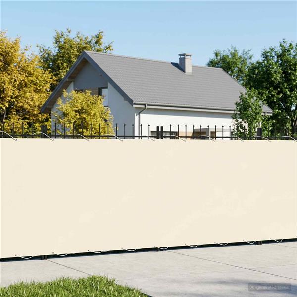 Grote foto vidaxl balkonscherm 1 8 x 15 m stof met pu coating cr mekleurig tuin en terras overige tuin en terras