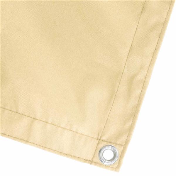 Grote foto vidaxl balkonscherm 1 8 x 15 m stof met pu coating beige tuin en terras overige tuin en terras