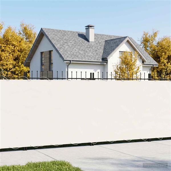 Grote foto vidaxl balkonscherm 1 8 x 15 m stof met pu coating wit tuin en terras overige tuin en terras