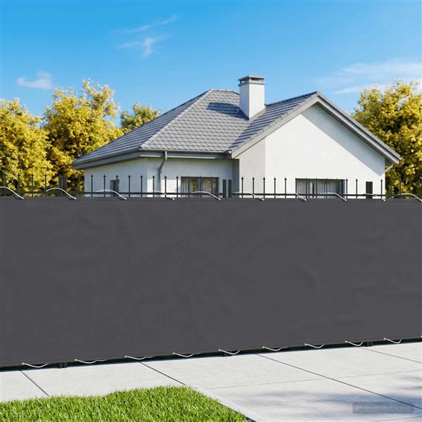 Grote foto vidaxl balkonscherm 1 5 x 25 m stof met pu coating zwart tuin en terras overige tuin en terras