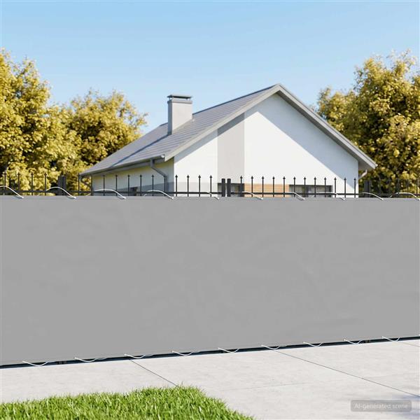 Grote foto vidaxl balkonscherm 1 5 x 25 m stof met pu coating lichtgrijs tuin en terras overige tuin en terras