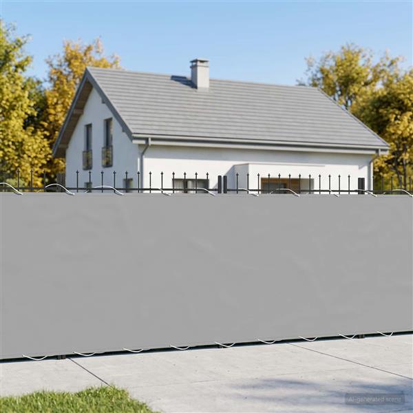 Grote foto vidaxl balkonscherm 1 5 x 15 m stof met pu coating lichtgrijs tuin en terras overige tuin en terras