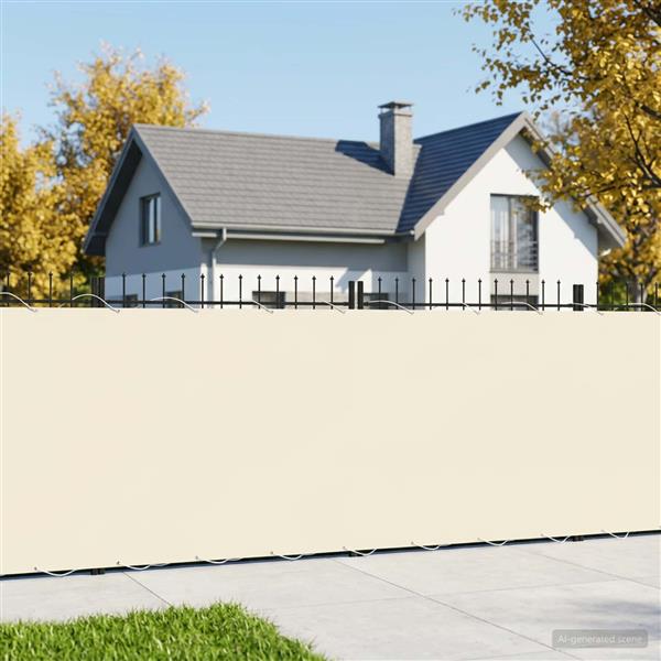 Grote foto vidaxl balkonscherm 1 2 x 25 m stof met pu coating cr mekleurig tuin en terras overige tuin en terras
