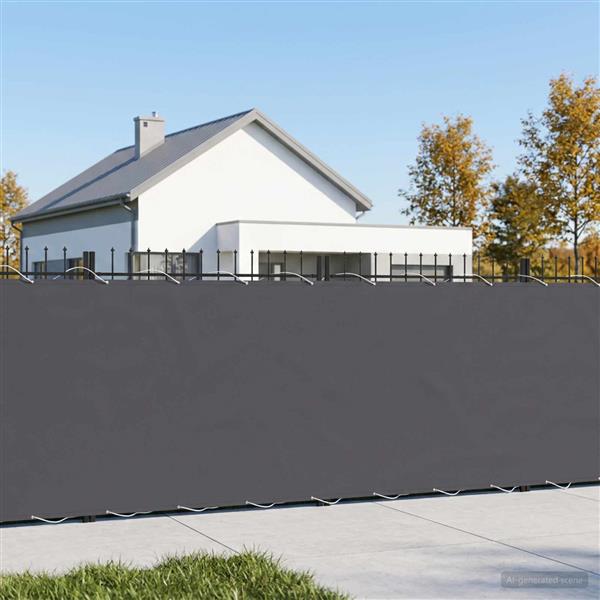 Grote foto vidaxl balkonscherm 1 2 x 25 m stof met pu coating antraciet tuin en terras overige tuin en terras