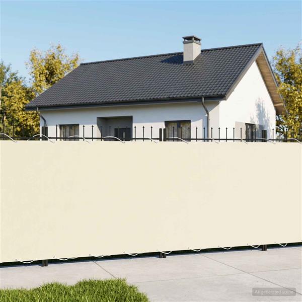 Grote foto vidaxl balkonscherm 1 2 x 15 m stof met pu coating cr mekleurig tuin en terras overige tuin en terras
