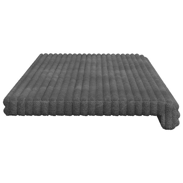 Grote foto vidaxl bankkussen pluche corduroy lichtgrijs diepte 35 cm huis en inrichting woningdecoratie